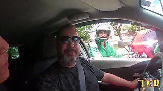 Amaya Takayo Nude in Carpool with Ted #20 - Brazilian Latina Actress in Public Sex - Big Bambu & Rob Carvalho