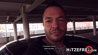 Filthy car park fuck with blonde silicone chick Angel - Hitzefrei