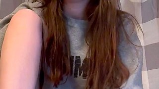 Small titted babe toys her pussy on webcam