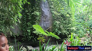 Big bum Asian GF waterfall and shagging