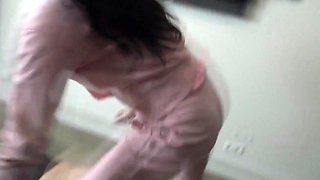 The home help dominate her poor old patient + handjob femdom and wrestling