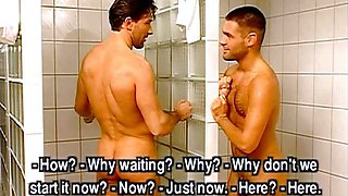 Showering jocks fucking after wrestling workout