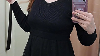 What Words Pop Into Your Head When You Look at the Red-haired Mistress in the Black Dress?