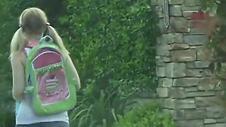 Couple bangs on sexy babysitter and enjoys threesome fucking and sucking