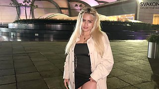 Public Anal & Let Them Control My Svakom Jordan Toy - Squirt in Parking Lot