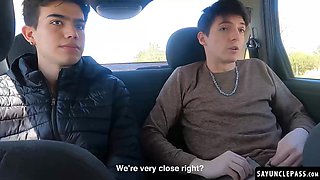 Dylan Segundo and Tonny Elliot share a hot cock ride in the backseat