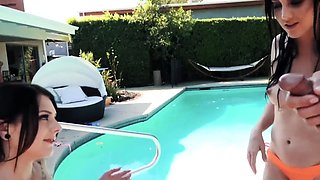 Casual teen creampie first time Summer Pool Party