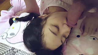 Sexy asian blowjob backside handjob and cock milking