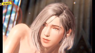 Beautiful big-titted girl gets doggy style from a ghost