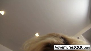 Watch Victoria White get pounded hard in the gym by a big cock, while wearing a tight pussy and giving a blowjob to her lucky boyfriend.