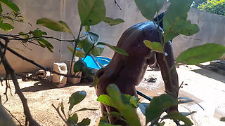 She Loves Taking Care of That Dirty Pussy, a Bath Does Her Good