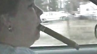 Huge cigar in the car