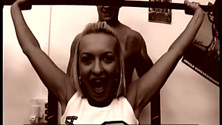 Sexy Blonde Gets Railed by Hot Men with Huge Dicks and Cumshot at the Gym