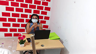The Boss Subdues Her Employee and Ends up Fucking Him in the Office