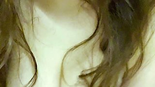 Glamour babe with big boobs masturbates in lingerie