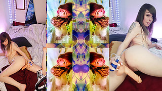 Sucking and Fucking a Squirting Dildo Messy Fun