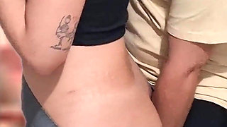 Slutty Student Gets Cumshot in Public on the Bus