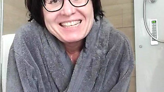 Milf taking shower wirh orgasm