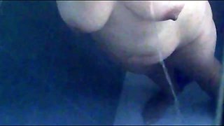 Natural busty spycam shower