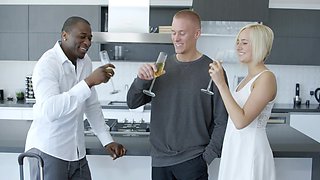 Rob Piper and stunning blonde Kate England in hot nylon action