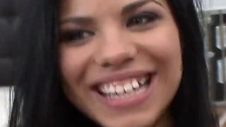 Sweet Latin teen gets fucked and creampied in her pussy