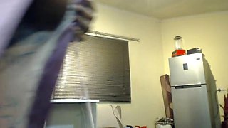Horny Black SSBBW Strip Teasing and Moaning
