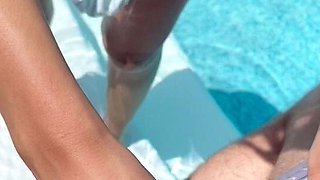 Amazing amateur blonde enjoying a doggystyle
