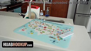 Hijabhookup - hot muslim maid with hijab gives more than a cleaning service to her horny manager