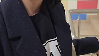 Cute babe sucks me off before fucking