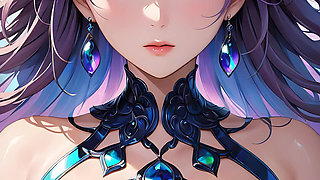 Dream Reflections: a Beautiful Young Woman with Iridescent Eyes