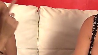Hot mom and stepdaughter shares one huge cock to fuck and swallows cum