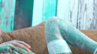 Hard Anal Fuck for Tattooed Girl - Balls Deep Assfuck for Goth Slut - ATM, Facial