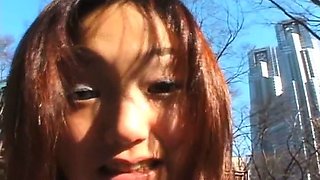 Japanese teen licked and fucked outdoor uncensored