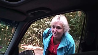 Sexy blond haired grandma getting fucked by a stranger