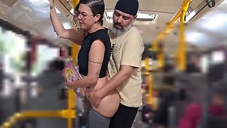 Naughty Student Gabi Sweet Takes Surprise Cumshot on Bus - Public Sex & Humiliation