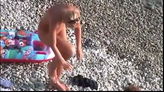 Together with stepsister on the nude beach