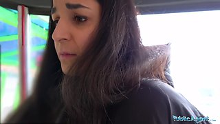 After a passionate outdoor sex session, a hot cream pie climax