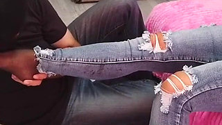 Foot worship for a blonde mature woman