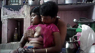 Indian village house wife and housband hot kissing and enjoy movement
