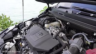 Amateur Russian Teen Arina Love Thanks Stranger With Blowjob And Sex After Car Help