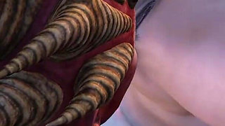 Lilith fucks hard her young sex slave in the dark castle