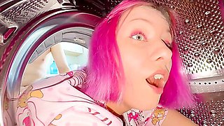 Vasya Sylvia - Stepsister Got Stuck In The Washing Machine And Got Fucked