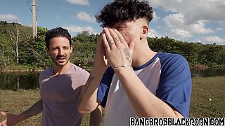 Busty Tiamaria’s Oily Threeway with Two Stalkers!