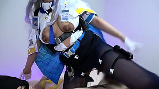 [Milk Gachicos] Vtuber 〇ha 〇ri Milk Lotion Titty Fuck M