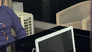 Job Interview Ends in a Threesome with the Boss, My Slutty Colleague Would Do Anything for the Job