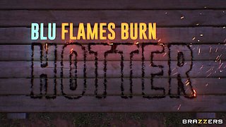 Blu Flames Burn Hotter With Zac Wild, Jewelz Blu - Brazzers