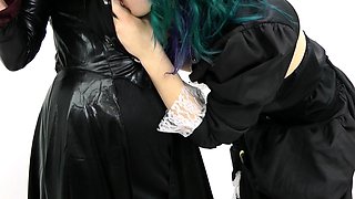 Gaping pussy lesbian babes fist fucking with enthusiasm