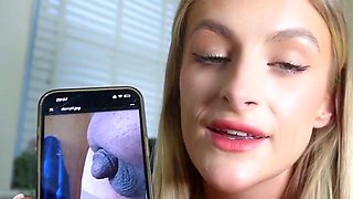Cutie babe commentig small dicks pic