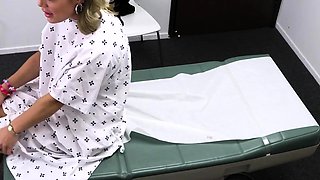 Gorgeous blonde fucked by fake doctor