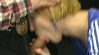 Blonde lady succumbs to vintage passionate bum ecstasy thrill